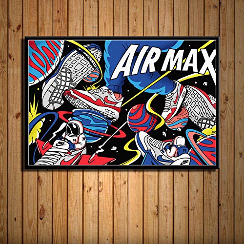 zxkx Zapatilla de Deporte Michael Jordan Zapatos Moda AJ History Air MAX Artwall Poster 60x80cm Sin Marco LXR4020-03