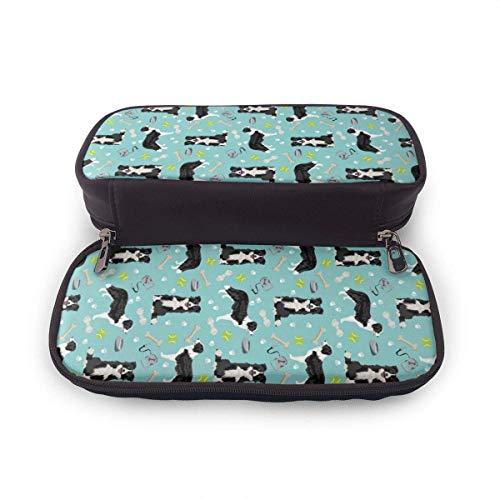 ZYWL Oficina y papelería Bolígrafos, lápices y útiles de escritura Estuches Boho Style Horse Opium Leather Pencil Case with Zipper,8 X 3.5 X 1.5 Inch Microfiber PU Leather Stationery Art Supplies Coll