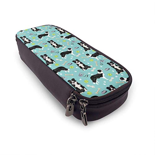 ZYWL Oficina y papelería Bolígrafos, lápices y útiles de escritura Estuches Boho Style Horse Opium Leather Pencil Case with Zipper,8 X 3.5 X 1.5 Inch Microfiber PU Leather Stationery Art Supplies Coll