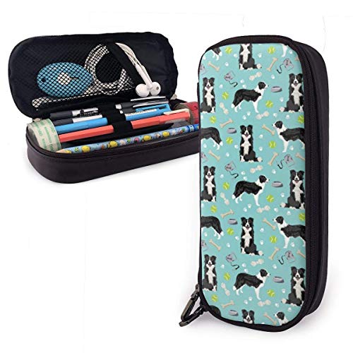 ZYWL Oficina y papelería Bolígrafos, lápices y útiles de escritura Estuches Boho Style Horse Opium Leather Pencil Case with Zipper,8 X 3.5 X 1.5 Inch Microfiber PU Leather Stationery Art Supplies Coll