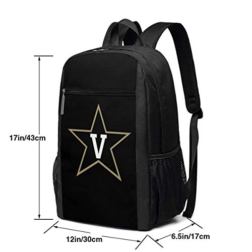 ZYWL Vanderbilt University Premium Mochila para portátil de Viaje de 17 Pulgadas, Bookbag, Business Bag