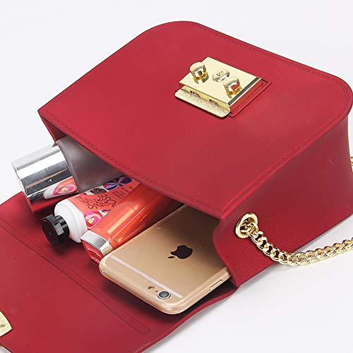 Zzylynk s mall bolso cadena pequeña bolsa cuadrada moda pequeña fragancia mujer bolso rojo moda damas bolso especial