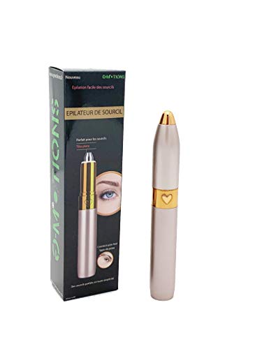 -MOTIONS - Depiladora de cejas eléctrica indolora para mujeres y hombres, herramienta de afeitadora para plumón facial, cejas, pelo labial, brazo con LED