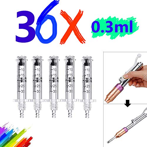 0.3ml Hyaluronic Pen Ampollas Cabeza No Invasivo Eliminación De Arrugas Jeringa para Hialuronic Pen Atomizador Alta Presión Pluma De Ácido Hialurónico Máquina De Belleza 36 Pcs