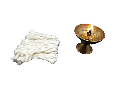 1 Paquete de Mechas de Algodón Puja (Jyot Bati) Para iIuminar la Lámpara de Aceite Kuber/Akhand Jyot/Diya/Deepak Para Uso Religioso / Espiritual / Meditación