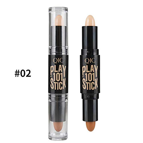 1 PC Base de contorno de doble cara Contorno de ojos Fundación Palos de contorno Manchas Círculo oscuro manchas Cubierta Corrector en lápiz Cosmético para efecto de maquillaje 3D(2)