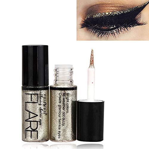 10 Pc/Brillo De Los Colores De Ojos Líquido De Larga Duración Sombra De Ojos Chispeantes De Lápices De Ojos Con Decoración De La Caja De La Mujer