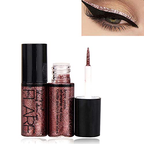 10 Pc/Brillo De Los Colores De Ojos Líquido De Larga Duración Sombra De Ojos Chispeantes De Lápices De Ojos Con Decoración De La Caja De La Mujer