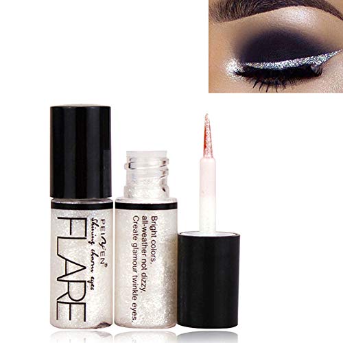 10 Pc/Brillo De Los Colores De Ojos Líquido De Larga Duración Sombra De Ojos Chispeantes De Lápices De Ojos Con Decoración De La Caja De La Mujer