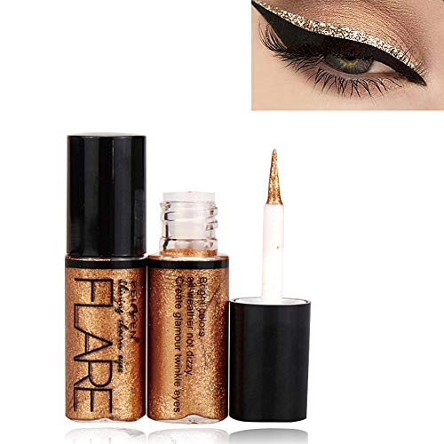 10 Pc/Brillo De Los Colores De Ojos Líquido De Larga Duración Sombra De Ojos Chispeantes De Lápices De Ojos Con Decoración De La Caja De La Mujer