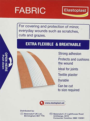10 tiritas de tela de la marca Elastoplast