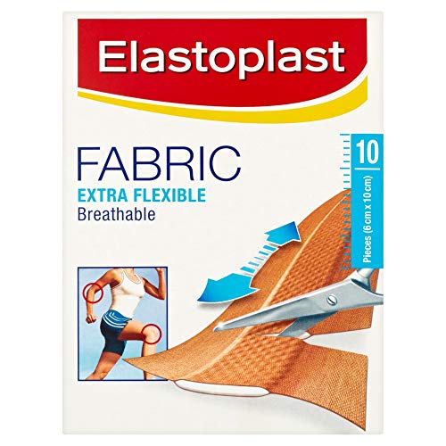 10 tiritas de tela de la marca Elastoplast