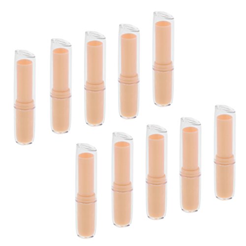 10 Unids Plástico Tubo de Lápiz Labial Botella de Lápiz de Labios - Naranja