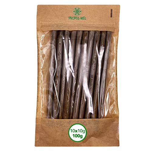 100 gramos Propoleo puro presentación x 10 bastoncitos 10 g c/u. 100% natural, limpio y purificado. El mejor antibiótico natural.