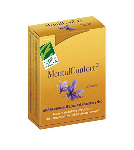100% Natural MentalConfort complemento alimenticio 30 cápsulas