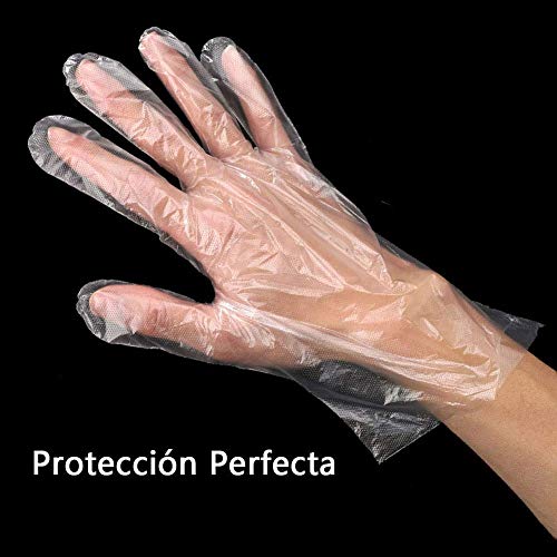 100 PCS Guantes desechables, guantes de vinilo engrosados desechables, guantes de plástico universales transparentes para la limpieza de la cocina, alimentos