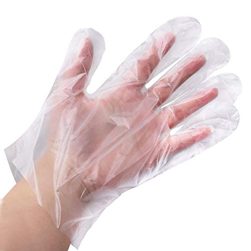 100 PCS Guantes desechables, guantes de vinilo engrosados desechables, guantes de plástico universales transparentes para la limpieza de la cocina, alimentos