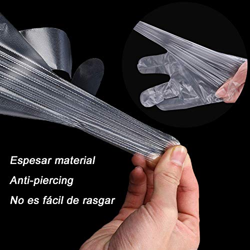 100 PCS Guantes desechables, guantes de vinilo engrosados desechables, guantes de plástico universales transparentes para la limpieza de la cocina, alimentos
