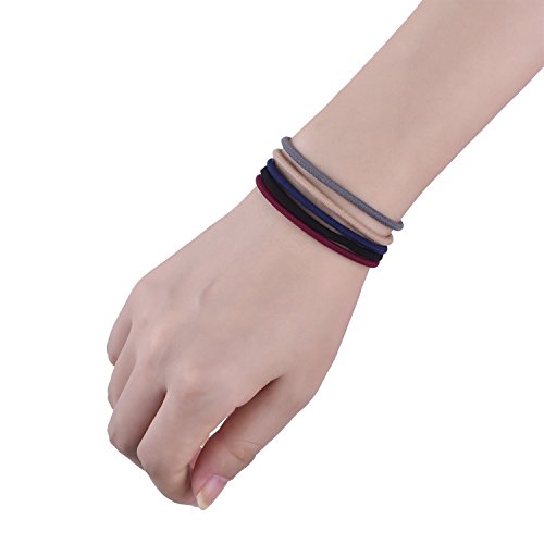 100 Piezas Elásticos de Pelo Gomas de Pelo Coleteros Bandas de Cabello (Multicolor)