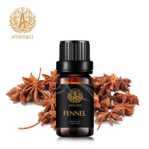 100% puro hinojo Aceite esencial, aromaterapia hinojo aceite perfumado para difusores, humidificador, 0.33oz-10ml grado terapéutico hinojo fragancia aceite esencial para masaje, hogar