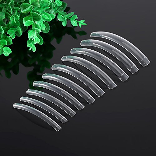 100 uñas postizas, extralargas, de cobertura media, diseño de salón de manicura, puntas de uñas, herramienta de decoración