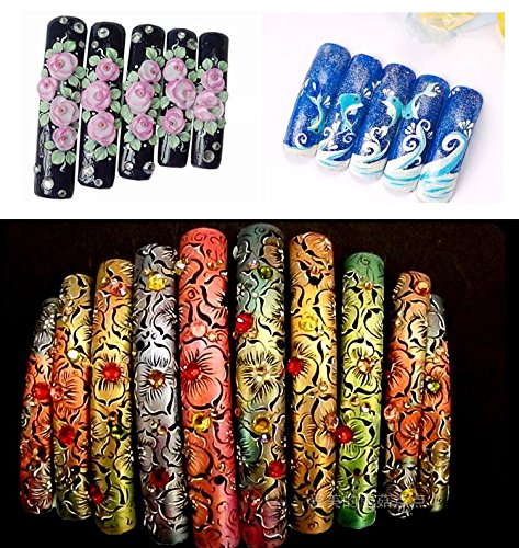 100 uñas postizas, extralargas, de cobertura media, diseño de salón de manicura, puntas de uñas, herramienta de decoración