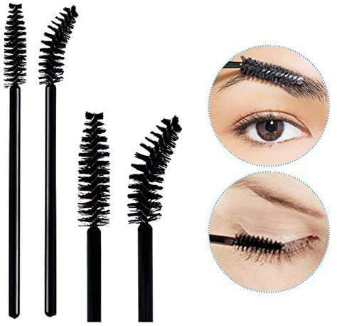 100 unids desechables pestañas cepillos rímel varitas ojo pestañas ceja aplicador cosmético maquillaje cepillo herramienta kits