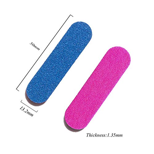 100pcs Limas de Uñas Profesionales 180/240 para Uñas de Gel,Acrilicas,Durezas pies, Mwoot Doble Cara Tablero De Esmeril para manicura y pedicura de gel para el hogar y el salón