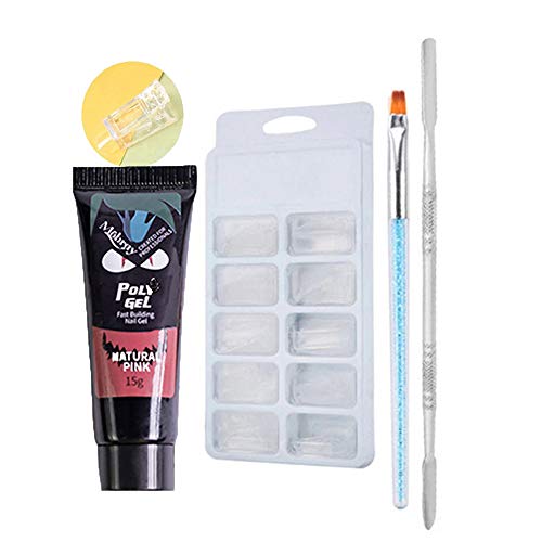 100Pcs Molde de Puntas de Arte de Uñas+Clip de uñas+Empujador de Cutículas de Uñas+Pluma de terapia+15ml Gel de uñas de secado rápido