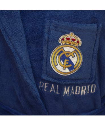 10XDIEZ Bata Real Madrid 306 Azul Royal - Medidas Albornoces/Batas Adulto - L (Grande)