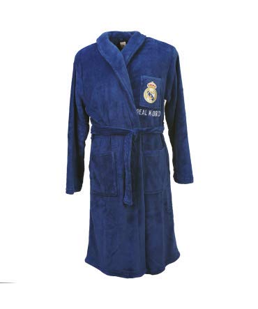 10XDIEZ Bata Real Madrid 306 Azul Royal - Medidas Albornoces/Batas Adulto - L (Grande)