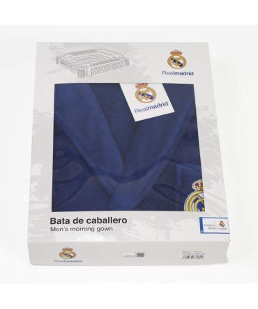 10XDIEZ Bata Real Madrid 306 Azul Royal - Medidas Albornoces/Batas Adulto - L (Grande)
