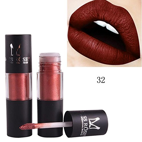 12 Colores Profesional Mate Pintalabios de Maquillaje Larga Duracion para Niñas por ESAILQ P