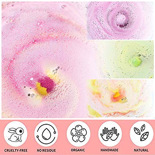 [12 Packs]GeekerChip Bombas de Baño,Bolas de Baño con Aceites Esenciales Efervescentes Flotantes de Spa para Hidratar la Piel Seca, Las Mejores Ideas de Regalo para Novias, Mujeres y Madres