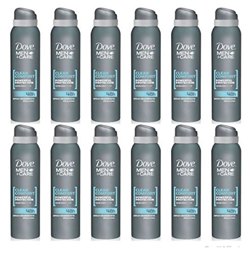 12 paquetes Deo Men Care Clean Comfort Dove desodorante para hombre