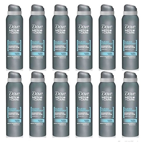 12 paquetes Deo Men Care Clean Comfort Dove desodorante para hombre