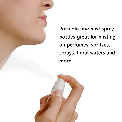 12 Piezas de cuentagotas de pulverizador de KAKOO del Frasco plástico y pequeño para Salir, Viajar, Maquillaje cosmético, perfuma con 3 Embudo y 30 Etiqueta de Pegatina