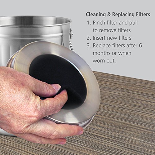 12 piezas filtros de carbón activado para compost filtros de repuesto