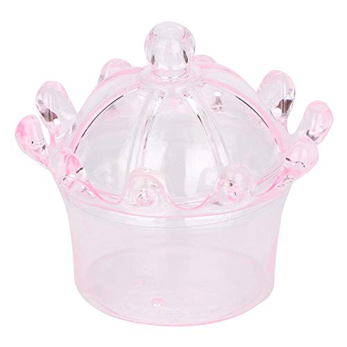 12 UNIDS Corona Forma Caja de Dulces Cajas de Dulces Favor de La Boda Caja de Regalo de Dulces de Corazón Amor Corazón Banquete de Favor Caja de Dulces Bolsa de Dulces de Chocolate(Rosa)