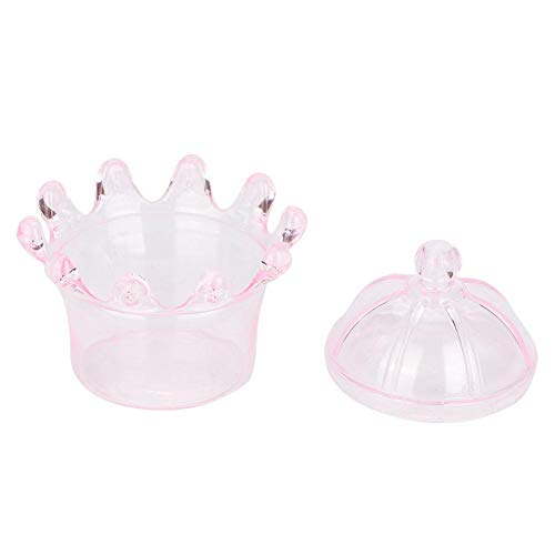 12 UNIDS Corona Forma Caja de Dulces Cajas de Dulces Favor de La Boda Caja de Regalo de Dulces de Corazón Amor Corazón Banquete de Favor Caja de Dulces Bolsa de Dulces de Chocolate(Rosa)