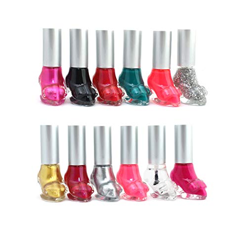 12 x uñas barniz (Set B) zapatos con forma de 12 diferentes colores al por mayor Reino Unido