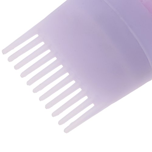 120ml Botella de Tinte de Pelo con Cepillo de Dispensador Profesional Aplicador de Tinte de Cabello - Púrpura