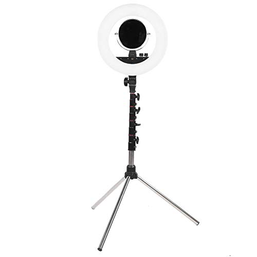14"Selfie Ring Light, Fotografía LED Regulable 2 Luz de Relleno cosmética Ajustable con Espejo y trípode Soporte Live Stream/Makeup Mini cámara LED Led Ringlight para Video Shooting/Fotografía(YO)