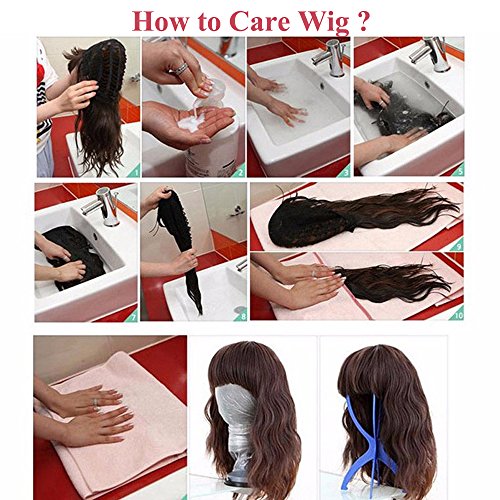 16"(40cm) Pelucas Mujer Pelo Natural Lace Front Wig Human Hair with Baby Hair Deep Wave 100% Remy Cabello Humano Brasileño 130% Densidad Largas Negras Rizadas Onduladas (170g,Negro Natural)