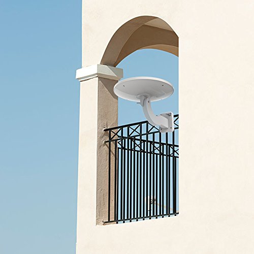 1byone Antena de TV de exteriores de 32dB con amplificador Antena aérea digital de TV Recepción de HDTV, DVB T / DVB T2 y señales analógicas, con filtro 4G LTE incorporado