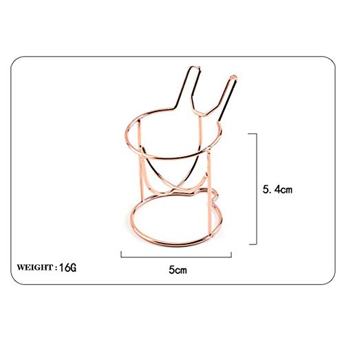 1PC esponja de la belleza Blender titular Linda forma de oro rosa maquillaje sostenedor de la esponja esponja Tendedero soplo de polvo de maquillaje soporte de exhibición para uso (conejo del oído)