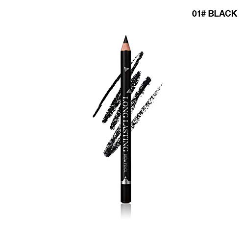 1pc Lápices De Cejas Impermeables Microblading Pluma De La Ceja Cejas Naturales Larga Duración Del Maquillaje Smudgeproof Ojos Pro Delineador De Ojos Pluma De La Ceja Definido (01 Negro)