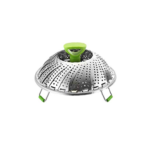 1pc Vapor del Acero Inoxidable Cesta con Silicio Manija Cookeo Accesorios para Olla De Presión Compatible con La Mayoría De Ollas De Presión Ideal para Cocinar Al Vapor Verduras 21.5cm Diámetro