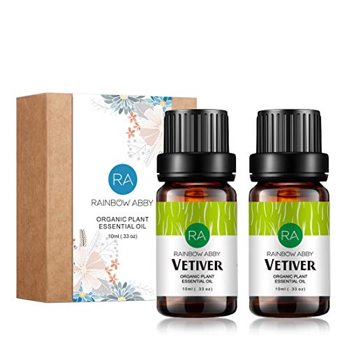 2 botellas de aceite esencial de vetiver 100% aceite de aromaterapia puro para difusor, masaje, cuidado de la piel, jabones, velas - 2 x 10 ml