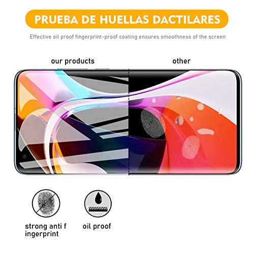 [2 Pack] Amonke Protector de Pantalla para Xiaomi Mi 10 / Mi 10 Pro Cristal Templado, 3D Curvado Completa Cobertura, 9H Dureza Alta Definicion Vidrio Templado Screen Protector para Mi 10 / Mi 10 Pro